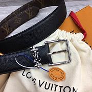 Louis Vuitton LV Bloom 30mm Black Silver Belt - 2