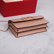Valentino Garavani Small Leather Chain Wallet Pink 20x10.5x4cm - 4