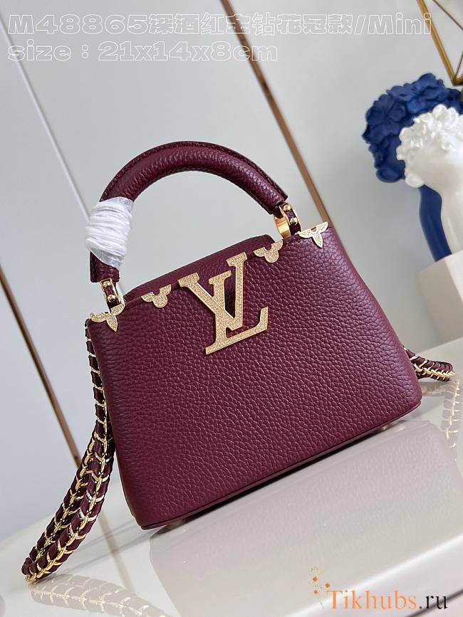 Louis Vuitton LV Mini Capucines Red Bag 21cm - 1