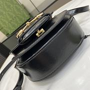 Gucci Horsebit 1955 Mini Top Handle Bag Black 18x15x6.5cm - 6