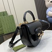 Gucci Horsebit 1955 Mini Top Handle Bag Black 18x15x6.5cm - 4