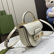 Gucci Horsebit 1955 Mini Top Handle Bag White 18x15x6.5cm - 4