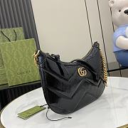 Gucci GG Marmont Small Shoulder Bag Black Patent 26x17x4cm - 4