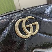 Gucci GG Marmont Small Shoulder Bag Black Patent 24x13x7cm - 2