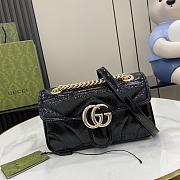 Gucci Mini Marmont Bag Black Patent 22x14x6cm - 1