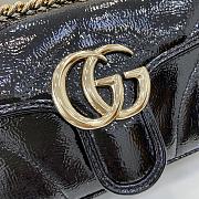 Gucci Mini Marmont Bag Black Patent 22x14x6cm - 2