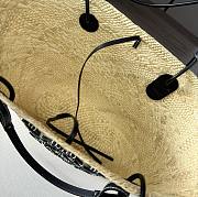 Loewe Medium Anagram Basket Bag Iraca Black 46x24x15cm - 2