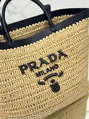 Prada Medium Crochet Leather Tote Bag 32x29x16cm - 2