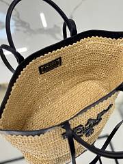 Prada Medium Crochet Leather Tote Bag 32x29x16cm - 3