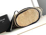 Celine Triomphe Panier Bag Black Natural 30x22x14cm - 4