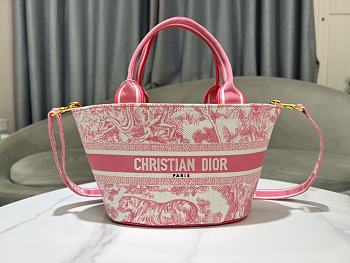 Dior Dioriviera Hat Basket Bag Candy Pink 35 x 20.5 x 11 cm