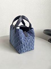 Dior Medium Toujours Bag Blue Denim 28.5 x 21.5 x 17 cm - 4