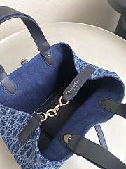 Dior Medium Toujours Bag Blue Denim 28.5 x 21.5 x 17 cm - 2