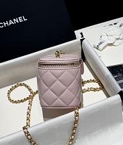 Chanel Mini Vanity Case Light Pink Lambskin 11cm - 4