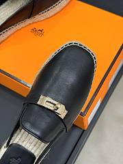 Hermes Feria Espadrille Black Gold  - 5