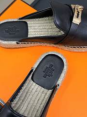 Hermes Feria Espadrille Black Gold  - 3