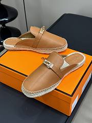 Hermes Feria Espadrille Brown Gold - 4