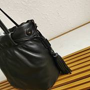 Prada Leather Shoulder Bag Black 24x25x11cm - 6