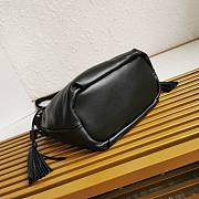 Prada Leather Shoulder Bag Black 24x25x11cm - 5