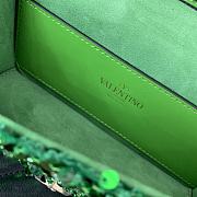 Valentino Garavani Mini Loco Green Sequined 19x10.5x5cm - 6