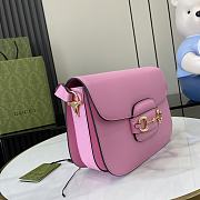 Gucci Horsebit 1955 Small Shoulder Bag Pink 25x18x8cm - 6