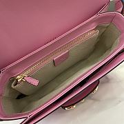 Gucci Horsebit 1955 Small Shoulder Bag Pink 25x18x8cm - 2