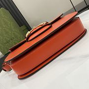 Gucci Horsebit 1955 Small Shoulder Bag Orange 25x18x8cm - 5