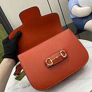 Gucci Horsebit 1955 Small Shoulder Bag Orange 25x18x8cm - 2