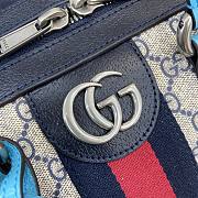 Gucci Savoy Large Duffle Bag Beige Blue 52x31x29cm - 5