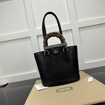 Gucci Diana Small Tote Bag Black 22x20.5x11.5cm