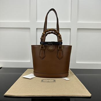 Gucci Diana Small Tote Bag Brown 22x20.5x11.5cm