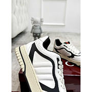 Gucci Re-Web Sneaker White Leather Piping Black - 4
