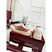 Gucci Re-Web Sneaker Canvas Leather Orange - 4
