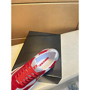 Prada America Cup Leather Sneakers Red - 5