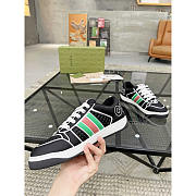 Gucci Screener Sneaker With Web Neoprene Black - 3