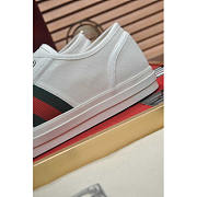 Gucci Sneaker With Web Cotton Fabric White - 5