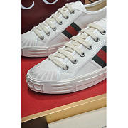 Gucci Sneaker With Web Cotton Fabric White - 4