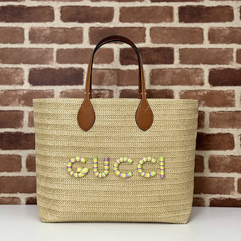 Gucci Medium Straw Bag 38x33x15cm
