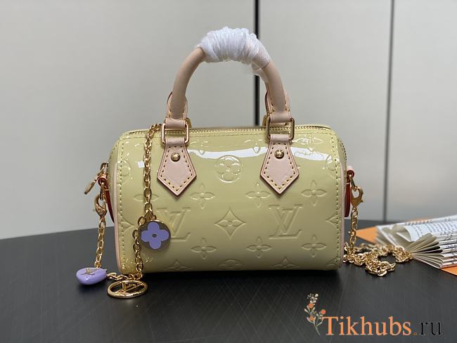 Louis Vuitton LV Nano Speedy Bag Yellow 16 x 10 x 7.5 cm - 1