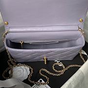 Chanel Flap Bag Purple Gold Lambskin 23x8.5x15cm - 4