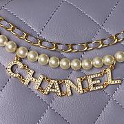 Chanel Flap Bag Purple Gold Lambskin 23x8.5x15cm - 2
