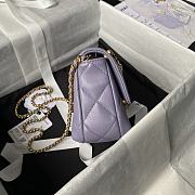Chanel Mini Flap Bag Purple Lambskin 19x8x13.5cm - 2
