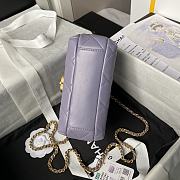 Chanel Mini Flap Bag Purple Lambskin 19x8x13.5cm - 3