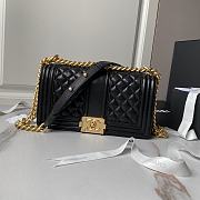 Chanel Medium Leboy Bag Black Caviar Gold 25cm - 1