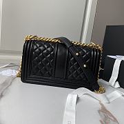 Chanel Medium Leboy Bag Black Caviar Gold 25cm - 5
