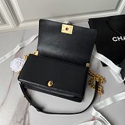 Chanel Medium Leboy Bag Black Caviar Gold 25cm - 4