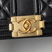 Chanel Medium Leboy Bag Black Caviar Gold 25cm - 3