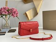 Bvlgari Serpenti Forever Chain Wallet Red 20x12x4.5cm - 3