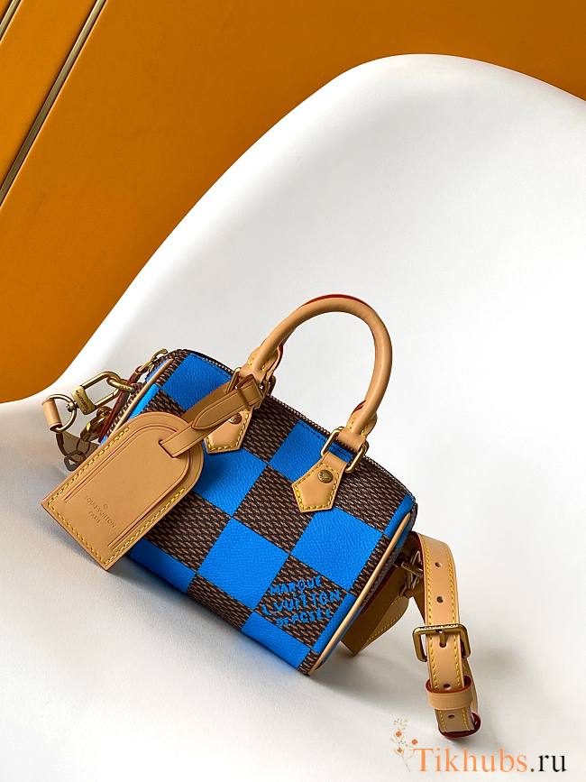 Louis Vuitton LV Speedy 18 Bandoulière Damier Pop Blue 18 x 12 x 10 cm - 1