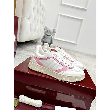 Gucci Re-Web Sneaker Canvas Leather Pink